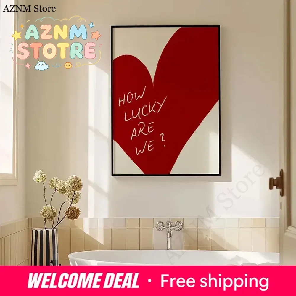 Home Decor How To - 1 Piece Frameless Red Love Heart