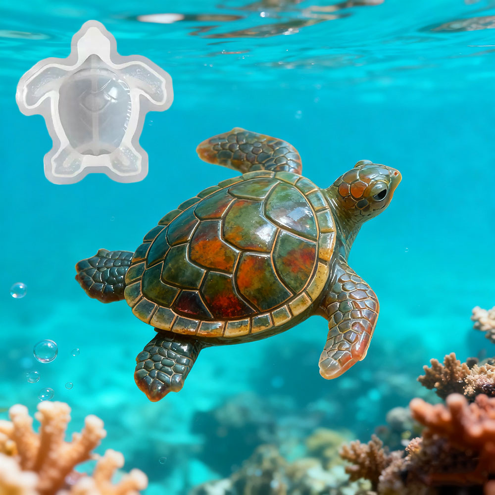 Home Decor Diy Ideas - 3D Sea Turtle Epoxy Resin Mold