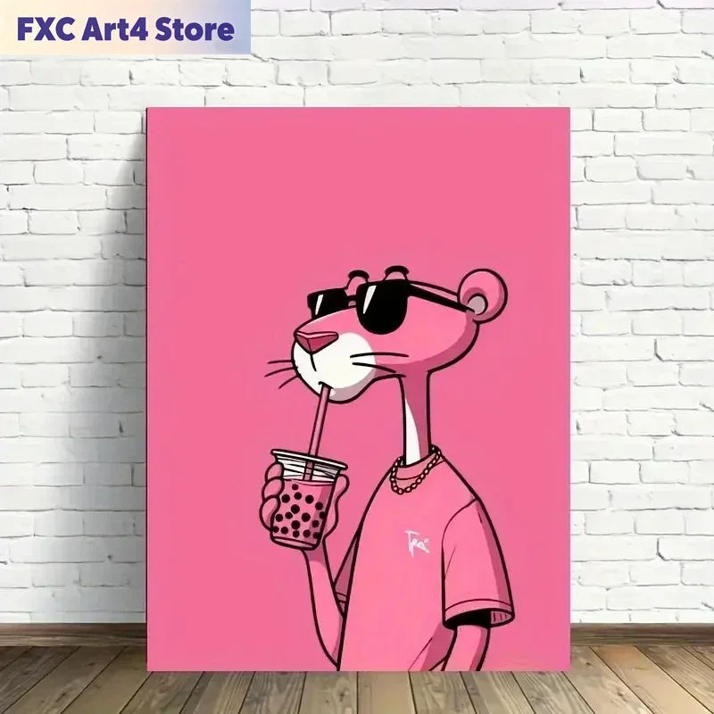 Home Decor Game - Frameless Fashion Leopard Print CartoonWall Art