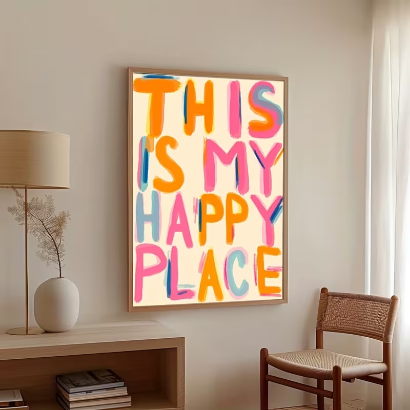 Home Decor On Wall - Modern This Is My Happy Place