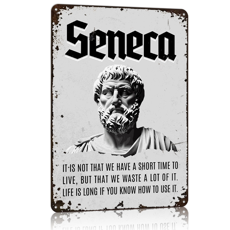 Home Decor Quotes On Wall - Seneca Stoic Quote 4 Metal Poster