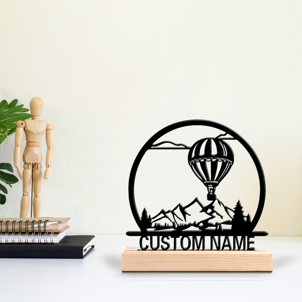 Home Decor Product - 1pc Hot air balloon Customized Name