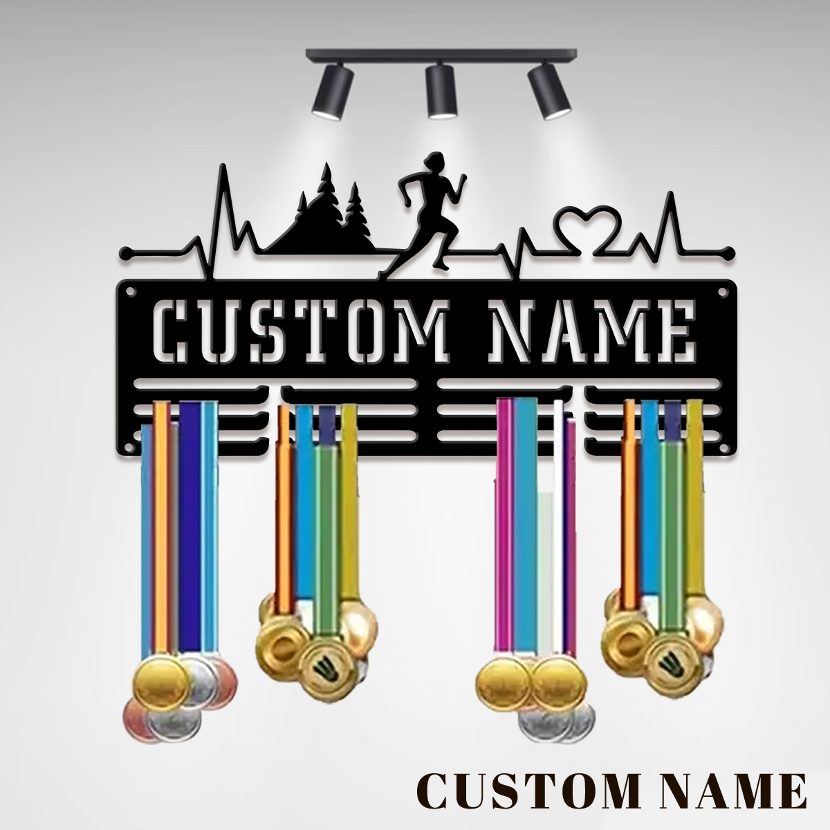 Home Decor Pinterest - Custom Marathon Sports Metal Medal Display