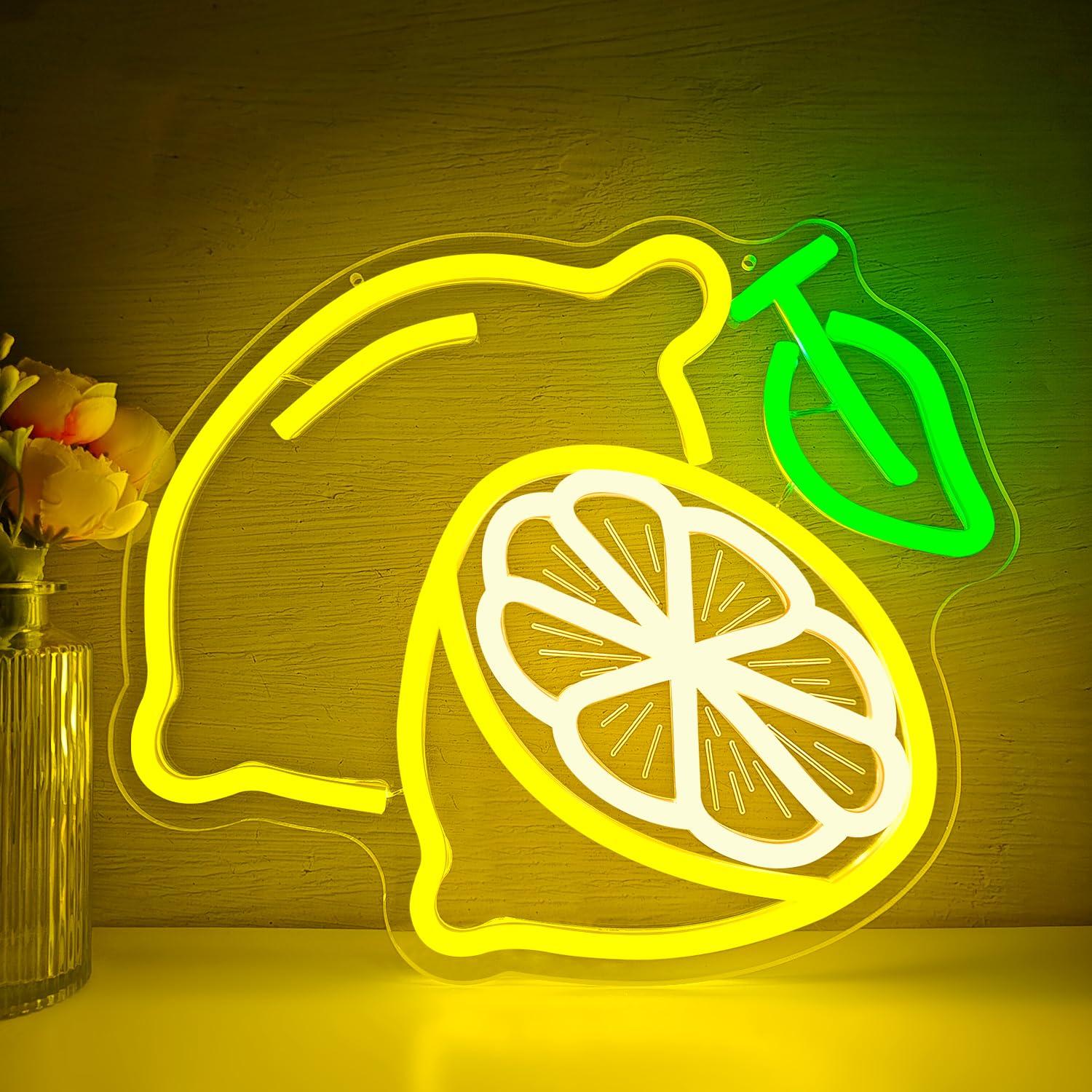 Home Decor Theme - Lemon Neon Sign Dimmable LED Light