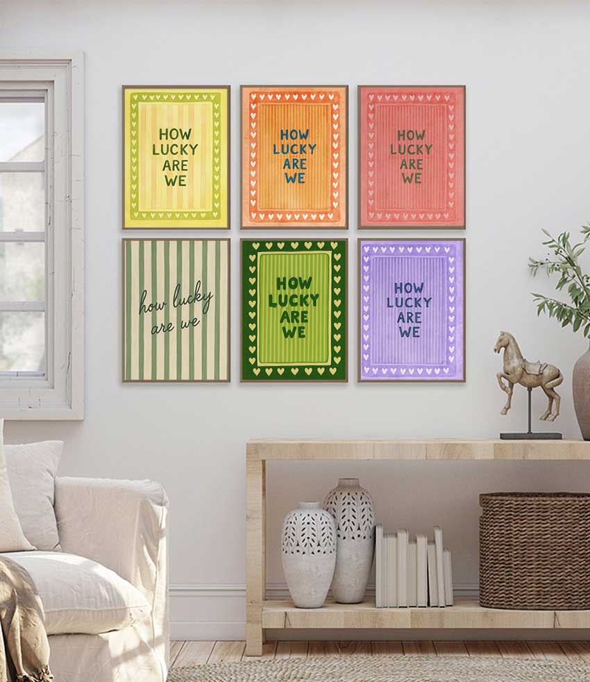 Home Decor How To - Print Poster Modern Heart Stripe Art