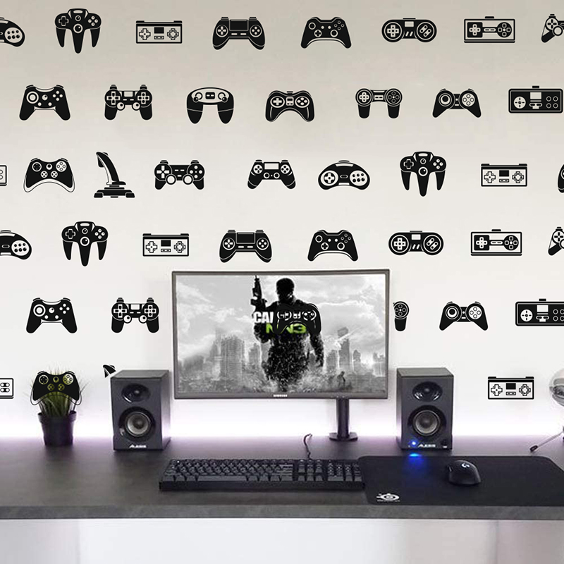 Home Decor Video - 39Pcs Video Game Constroller Joysticker Wall