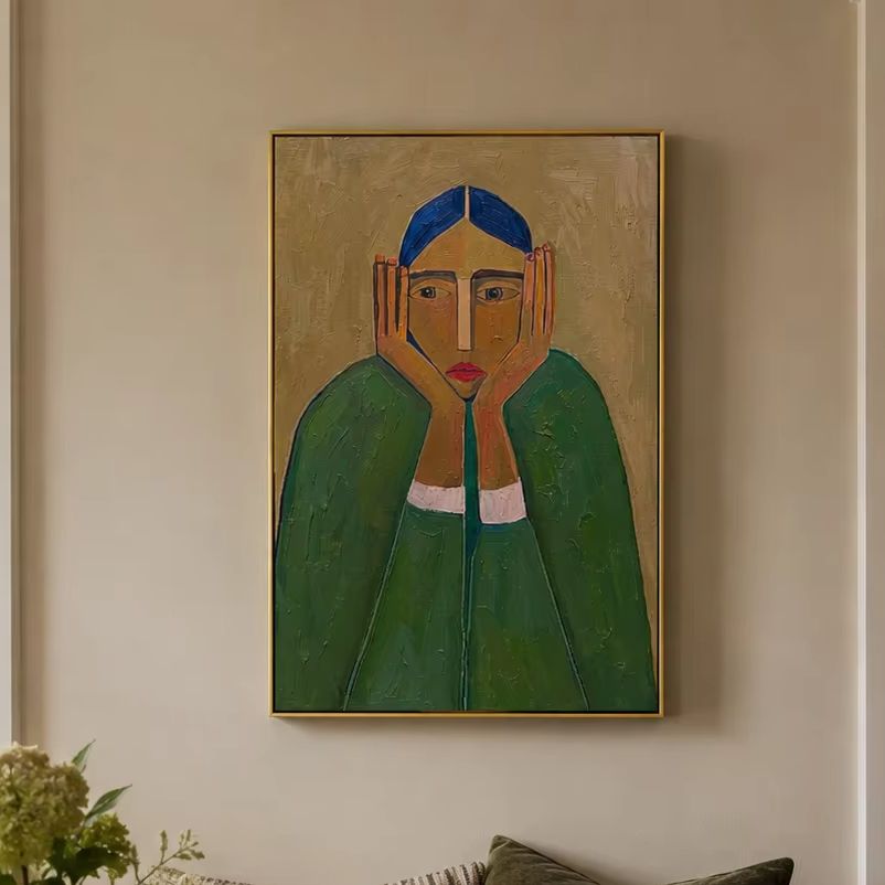 Home Decor Interior - Canvas Wall Print, Modern Art Illustration,