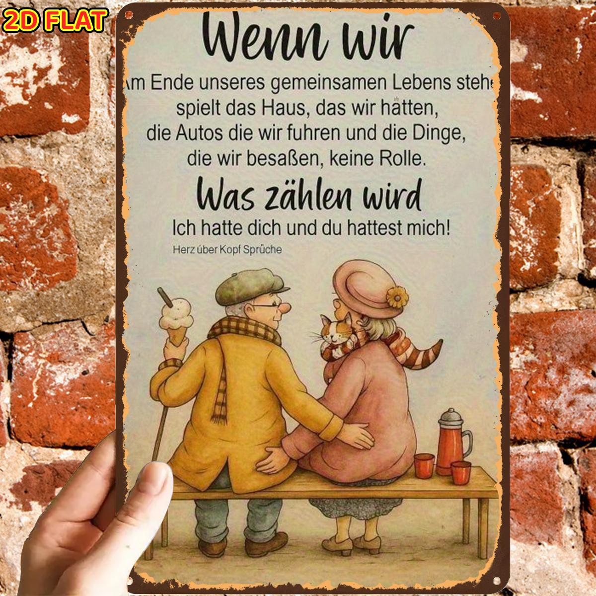 Home Decor Quotes On Wall - Couple Sitting on Bench Quote Vintage