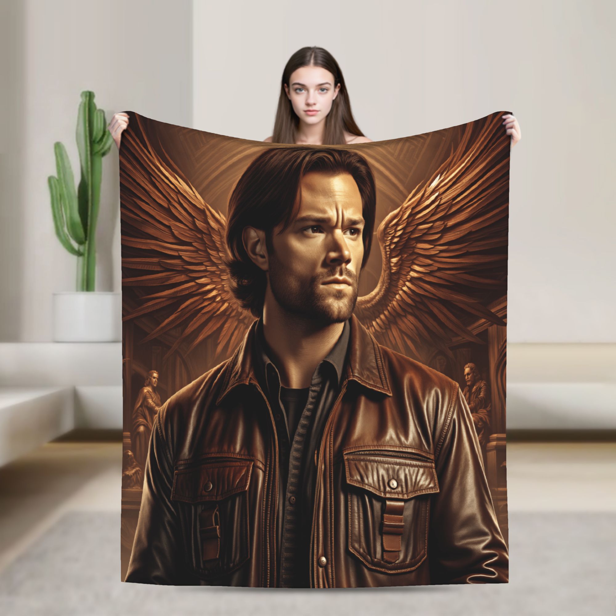 Home Decor Diy Ideas - Sam Winchester Supernatural Blanket Travel Flannel