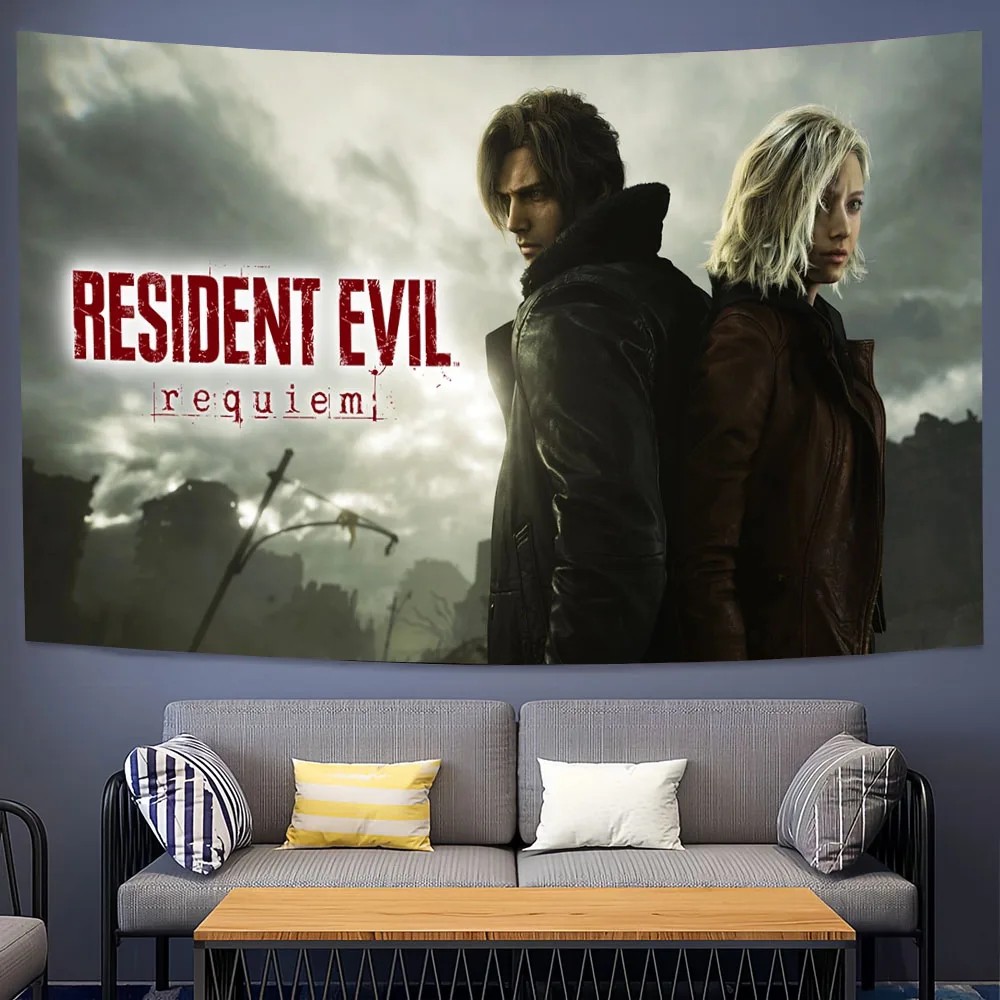 Aesthetic Tapestry - VIKAMA Leon Kennedy Resident Evil Tapestry