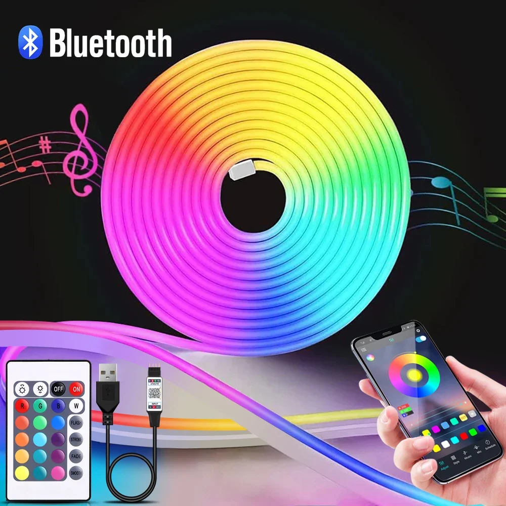 Home Decor Pinterest - 1-5m RGB LED Neon Strip Light