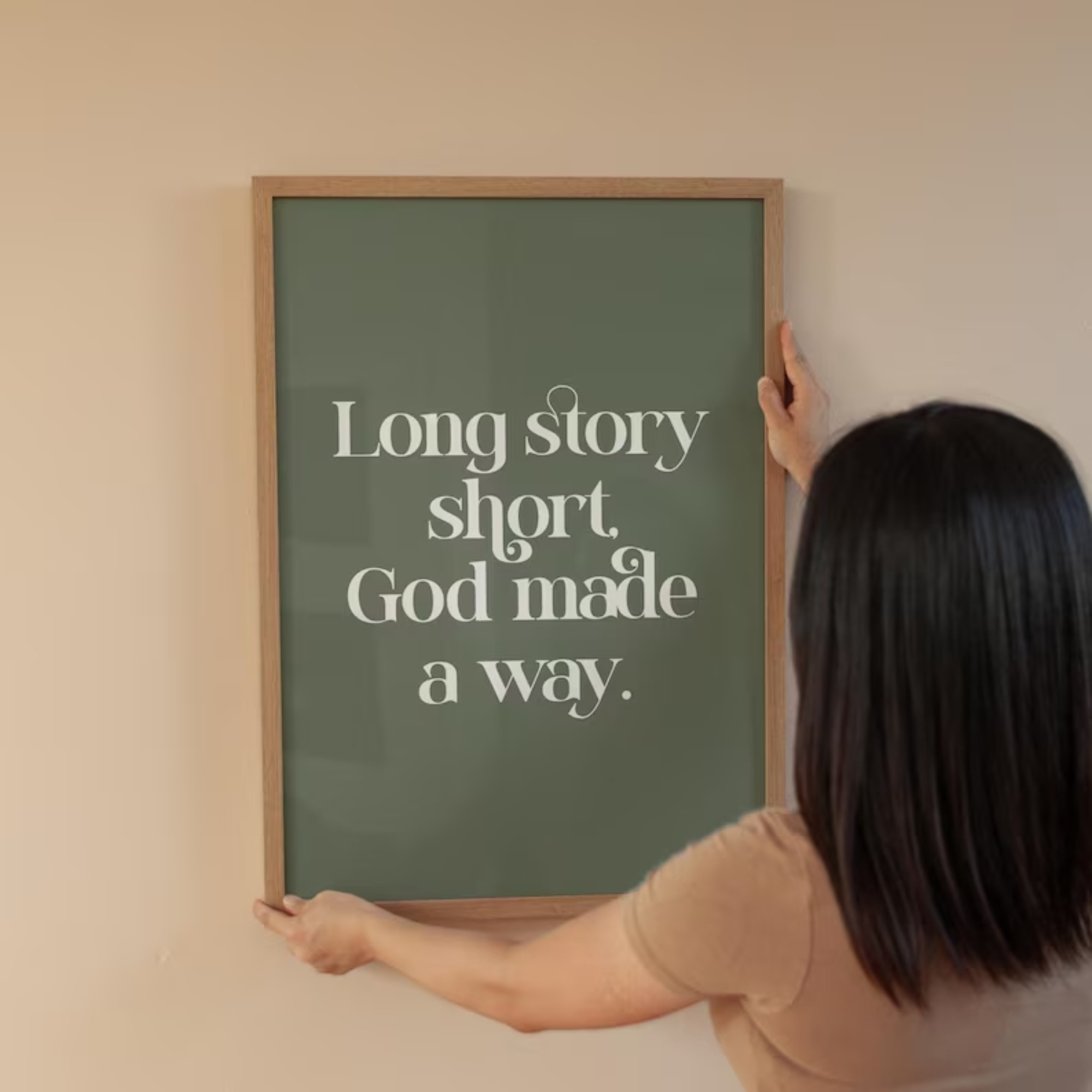 Long Story Short God Made A Wa - Home Decor On Wall ulasan dan harga