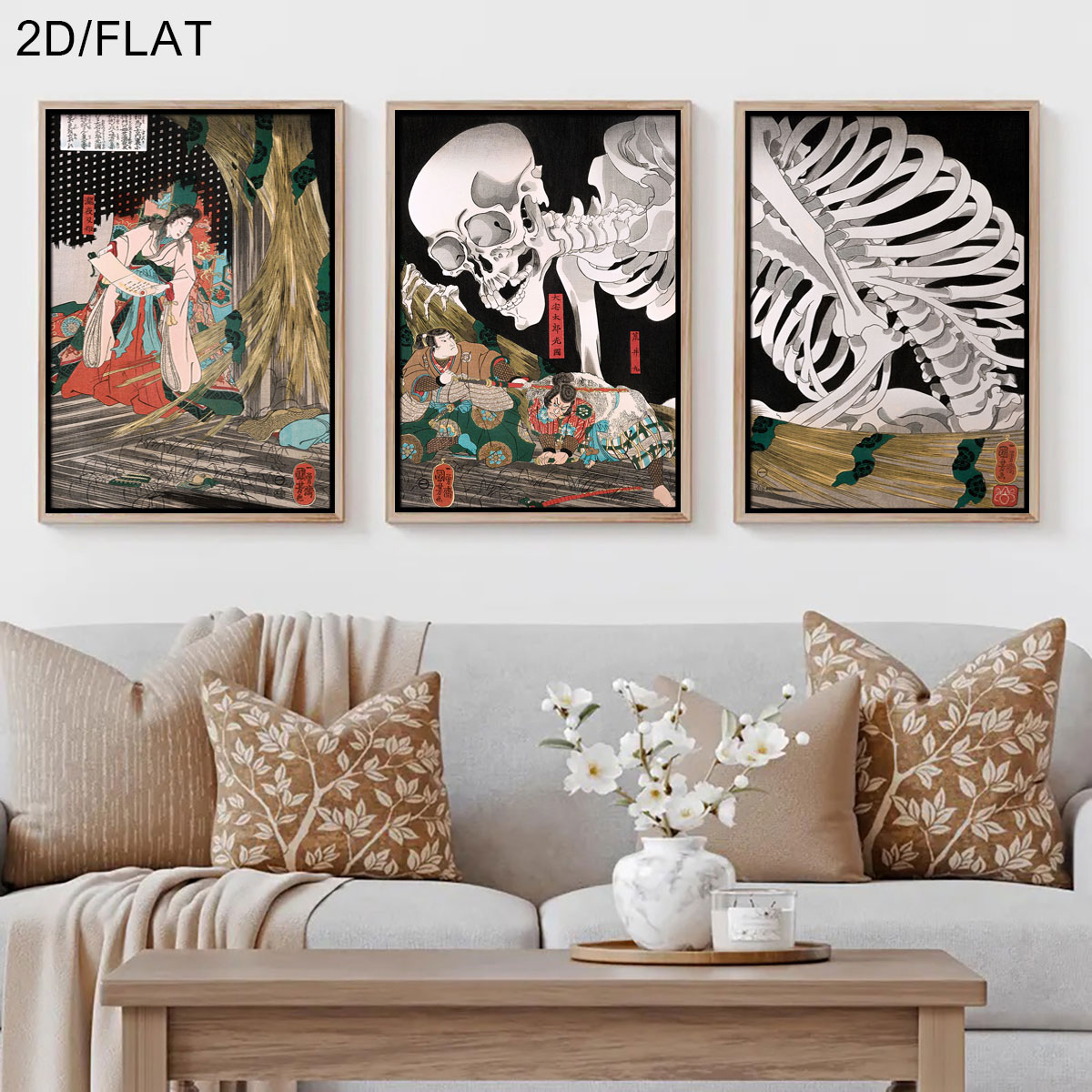 3pcs Retro Japanese Takiyasha  - Home Decor Japandi ulasan dan harga