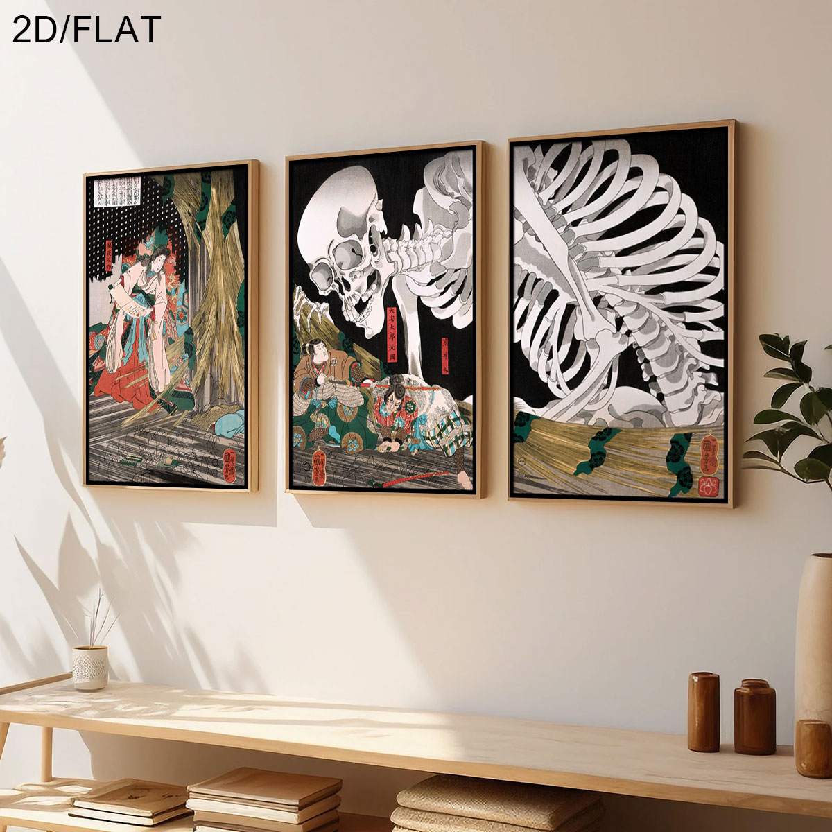 3pcs Retro Japanese Takiyasha  - Home Decor Japandi ulasan dan harga