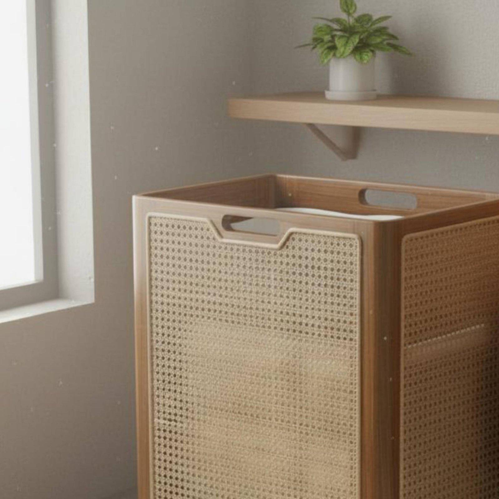 Wooden Laundry Hamper Decorati - Home Decor Hampers ulasan dan harga