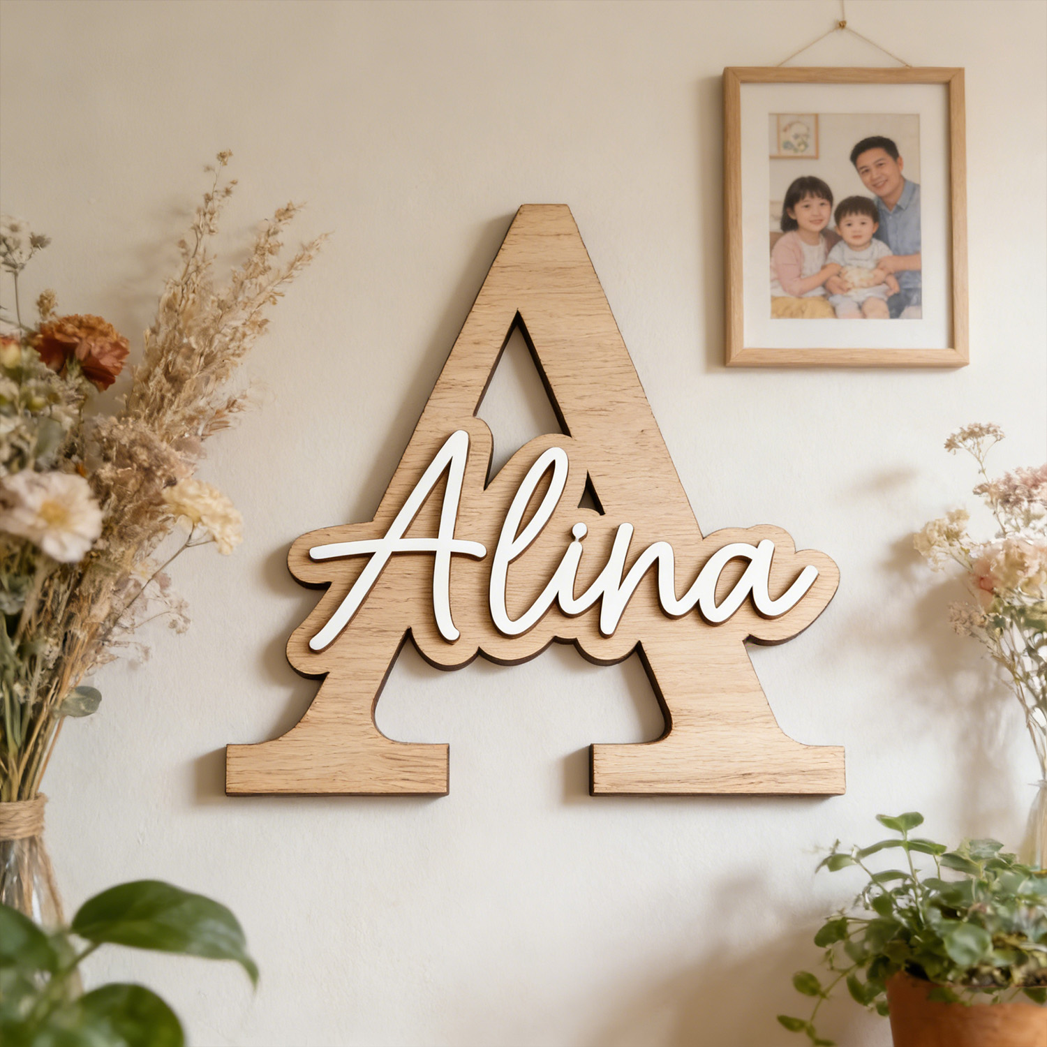 1pc Customizable Wooden Letter - Home Decor Pinterest ulasan dan harga