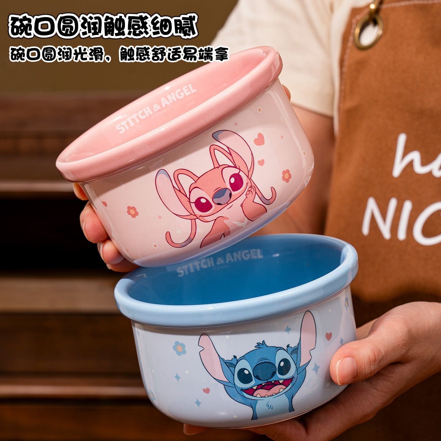Stitch Ceramic Bowls Household - Home Decor Disney ulasan dan harga
