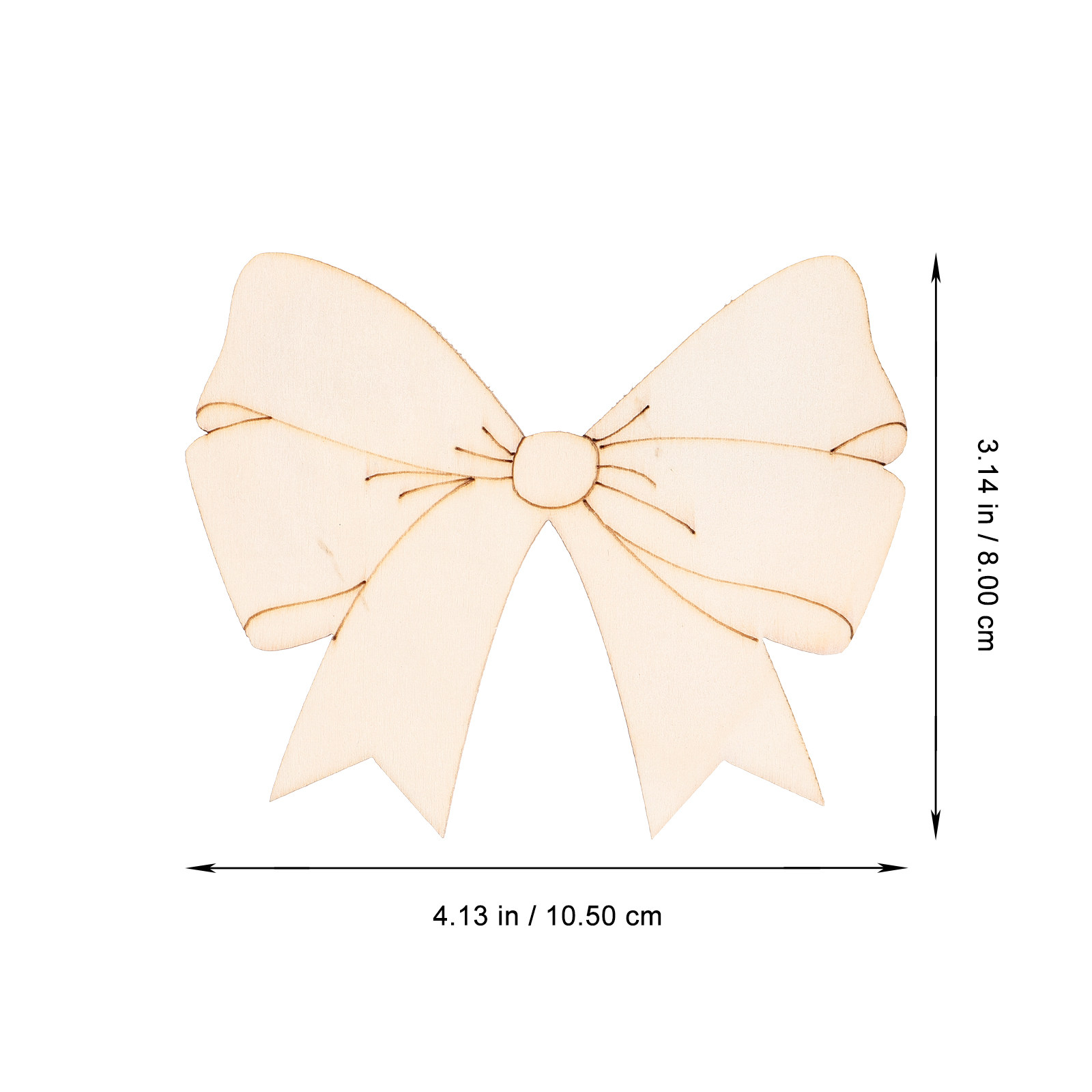 10Pcs Blank Bowknot Wood Slice - Home Decor Diy Ideas ulasan dan harga