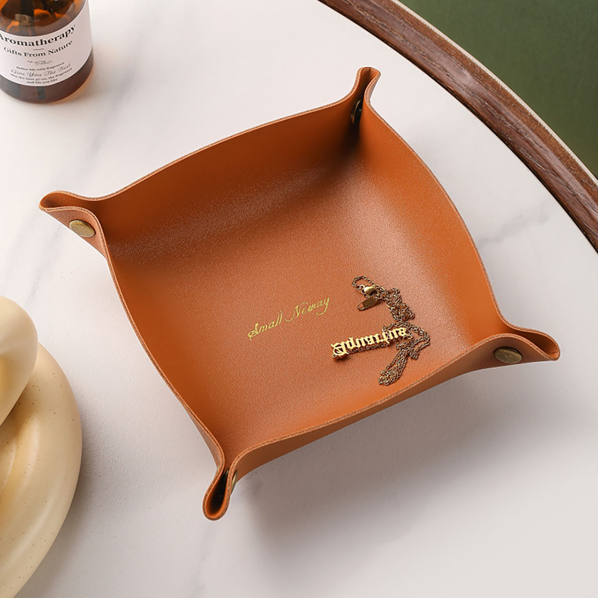 Nordic Style Leather Storage T - Home Decor Japandi ulasan dan harga