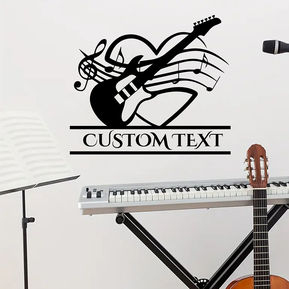 1PC Diy Guitar Custom Text Hom - Home Decor Wallpaper ulasan dan harga