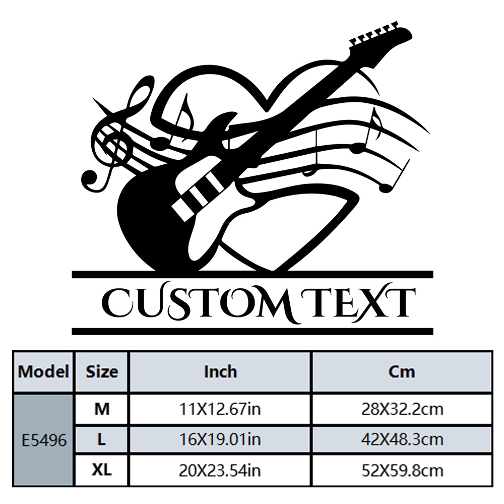 1PC Diy Guitar Custom Text Hom - Home Decor Wallpaper ulasan dan harga