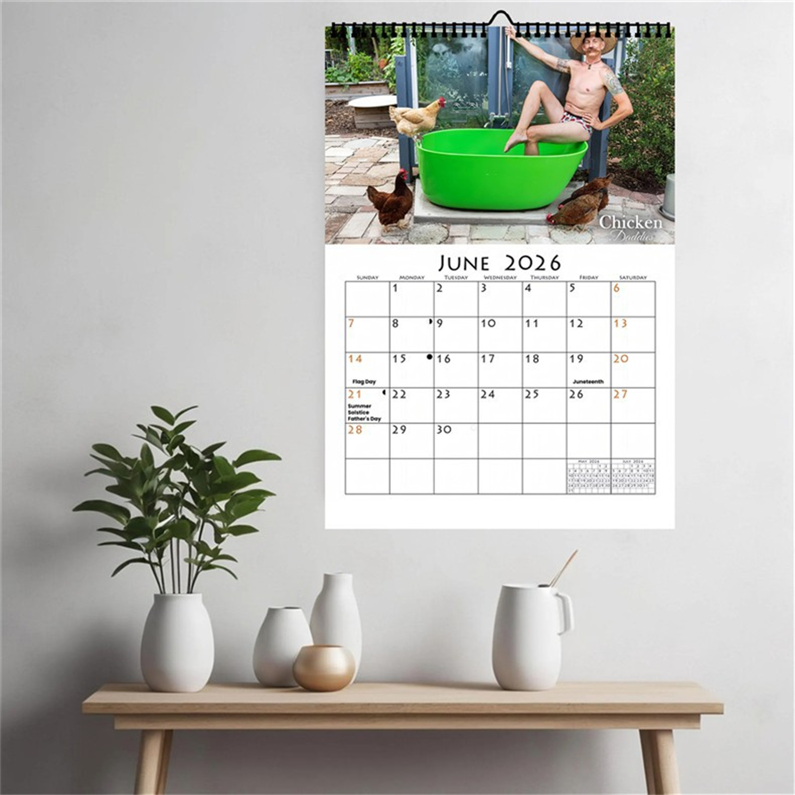 2026 Funny Chicken Daddy Wall  - Home Decor Wallpaper ulasan dan harga
