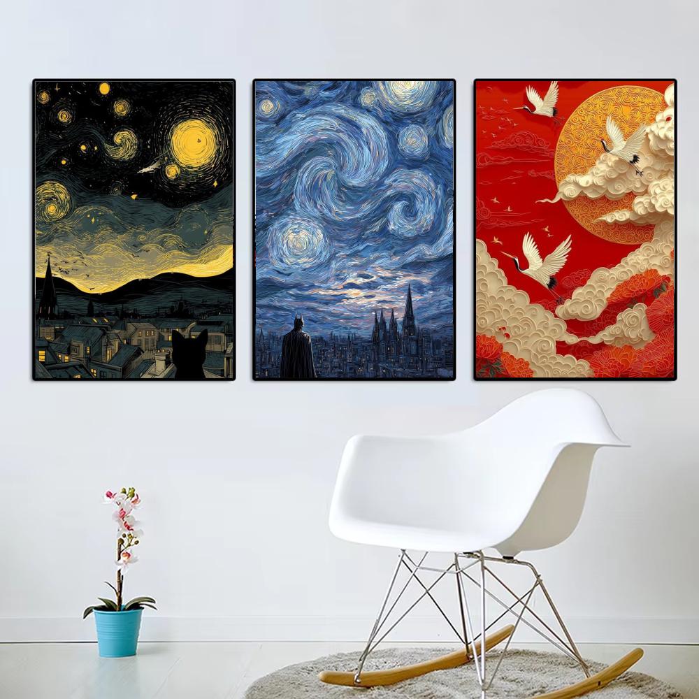 Japandi style Oil Painting Lan - Home Decor Japandi Style ulasan dan harga