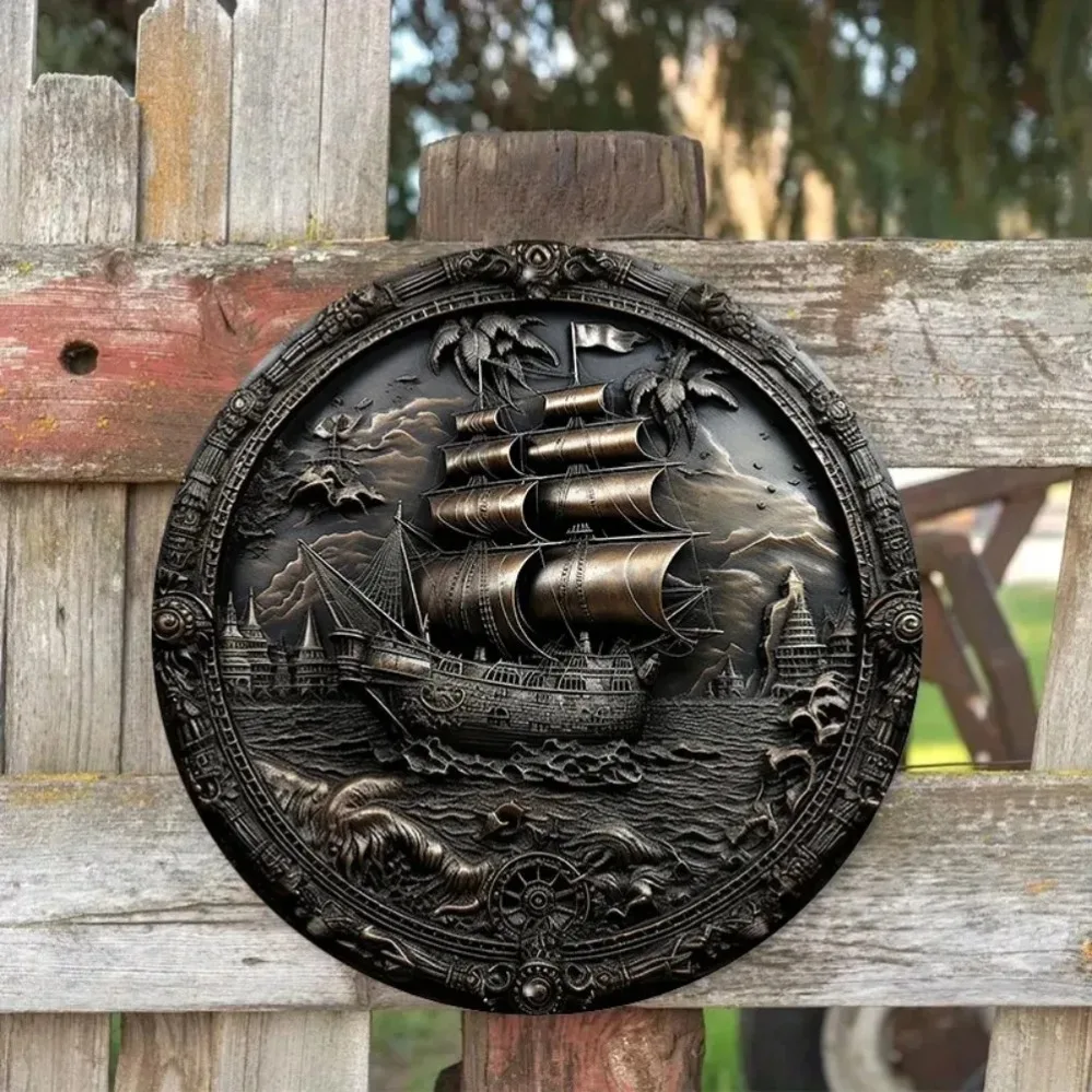 3D Pirate Ship Metal Wall Art: - Home Decor Theme ulasan dan harga