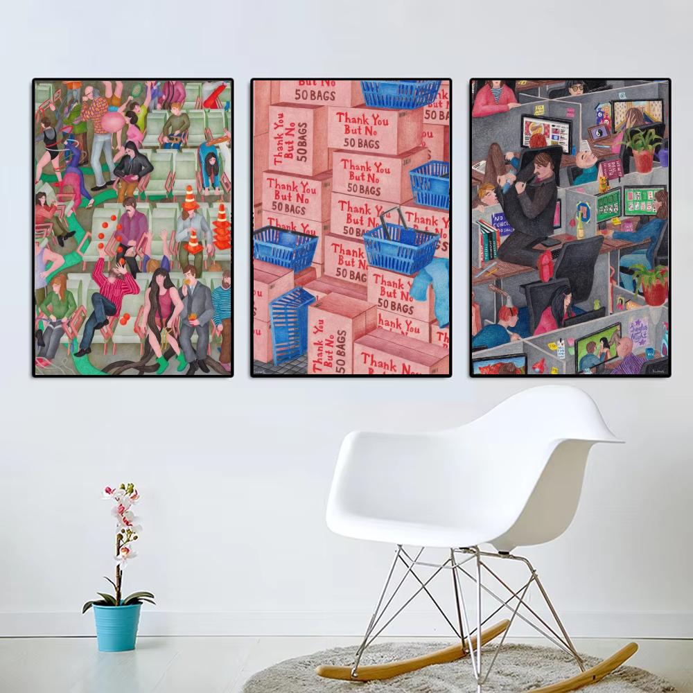 Japandi style Daukante Abstrac - Home Decor Japandi Style ulasan dan harga