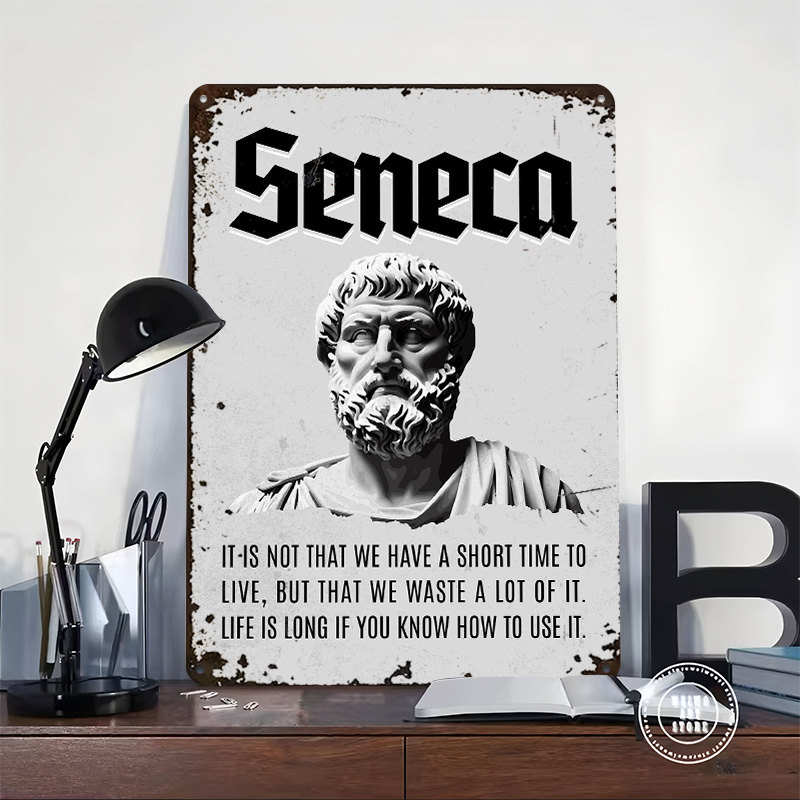 Seneca Stoic Quote 4 Metal Pos - Home Decor Quotes On Wall ulasan dan harga