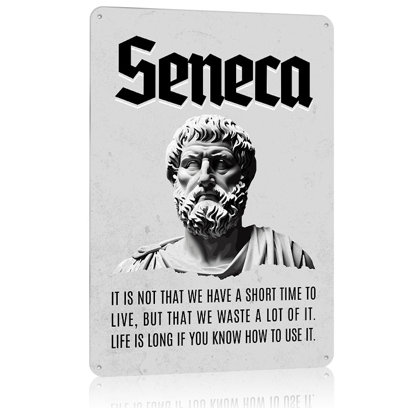 Seneca Stoic Quote 4 Metal Pos - Home Decor Quotes On Wall ulasan dan harga