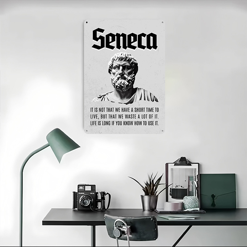 Seneca Stoic Quote 4 Metal Pos - Home Decor Quotes On Wall ulasan dan harga