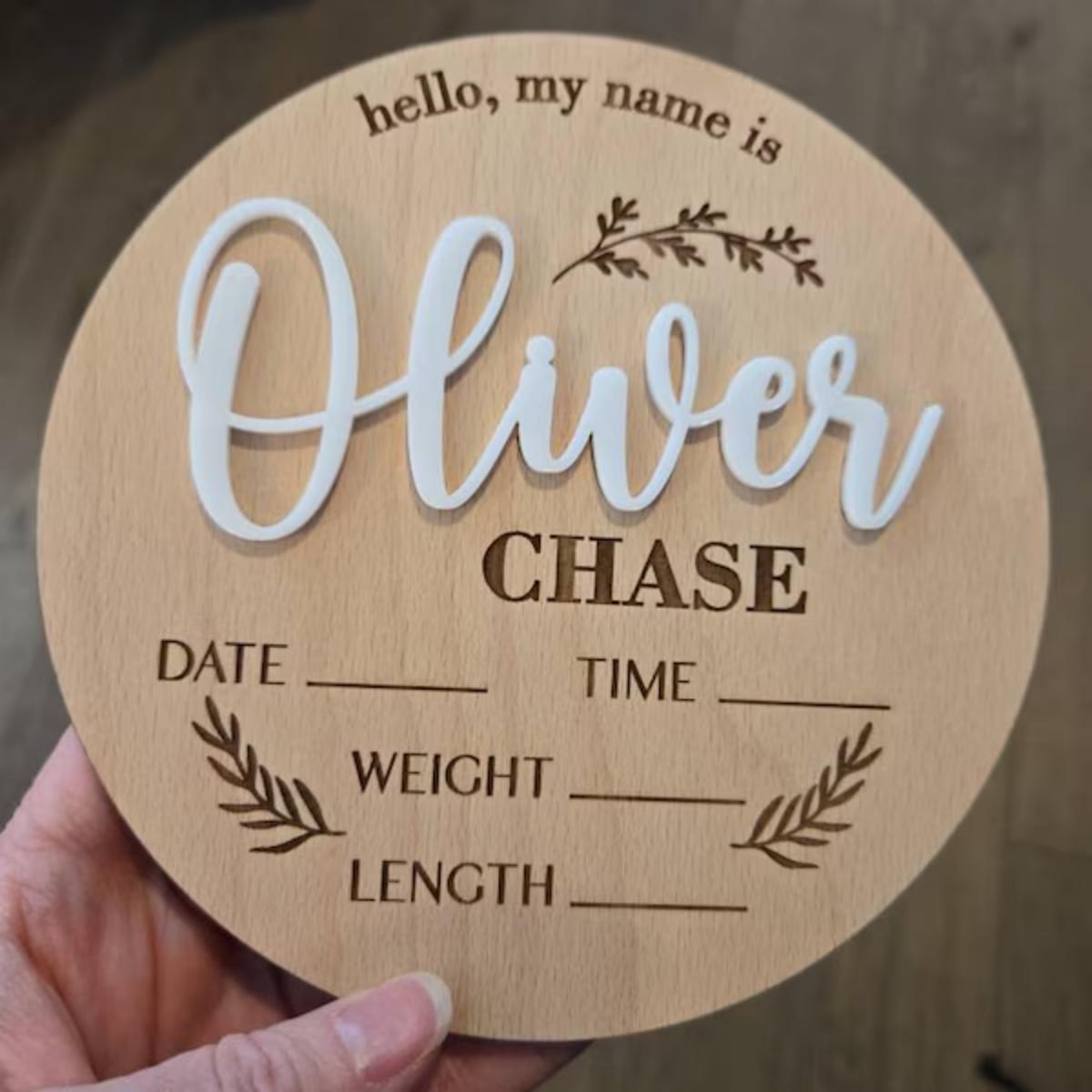 1Pc Custom Baby Announcement S - Home Decor Product ulasan dan harga