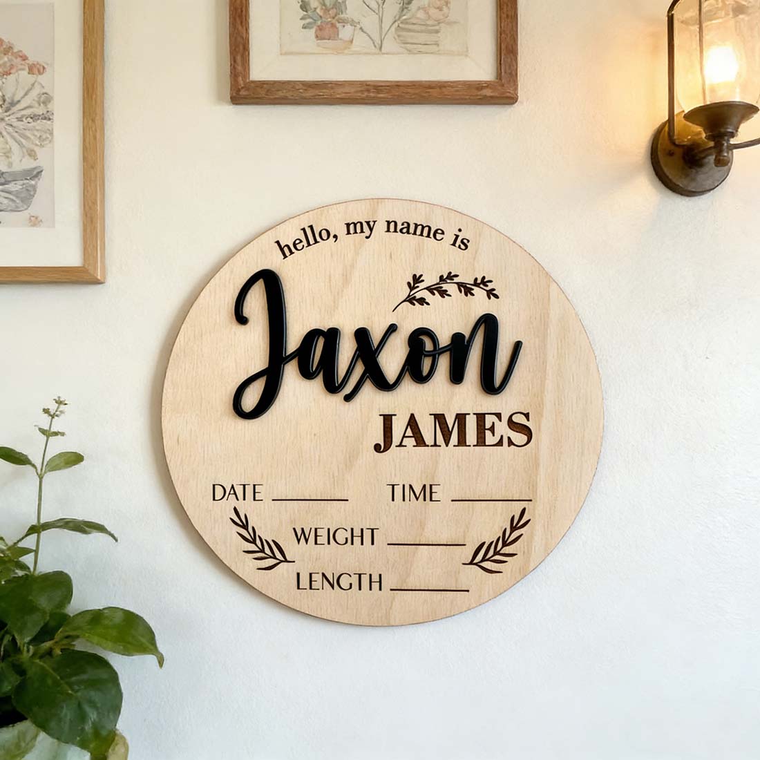 1Pc Custom Baby Announcement S - Home Decor Product ulasan dan harga