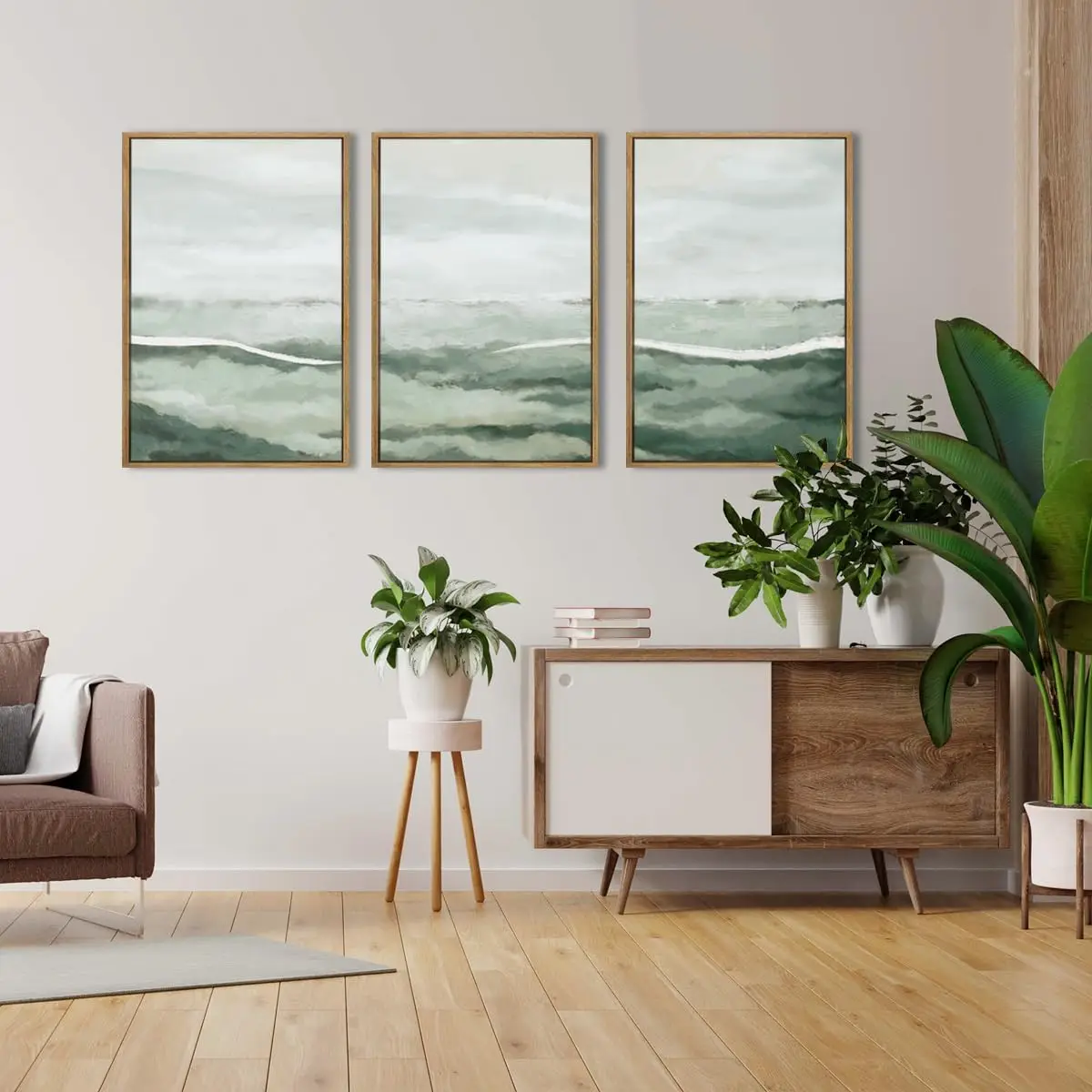3pcs/Set Canvas Sage Green Abs - Home Decor Kit ulasan dan harga