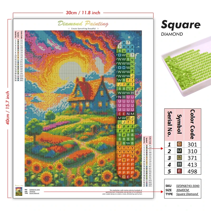 5D DIY Diamond Painting Kit Fi - Home Decor Video ulasan dan harga