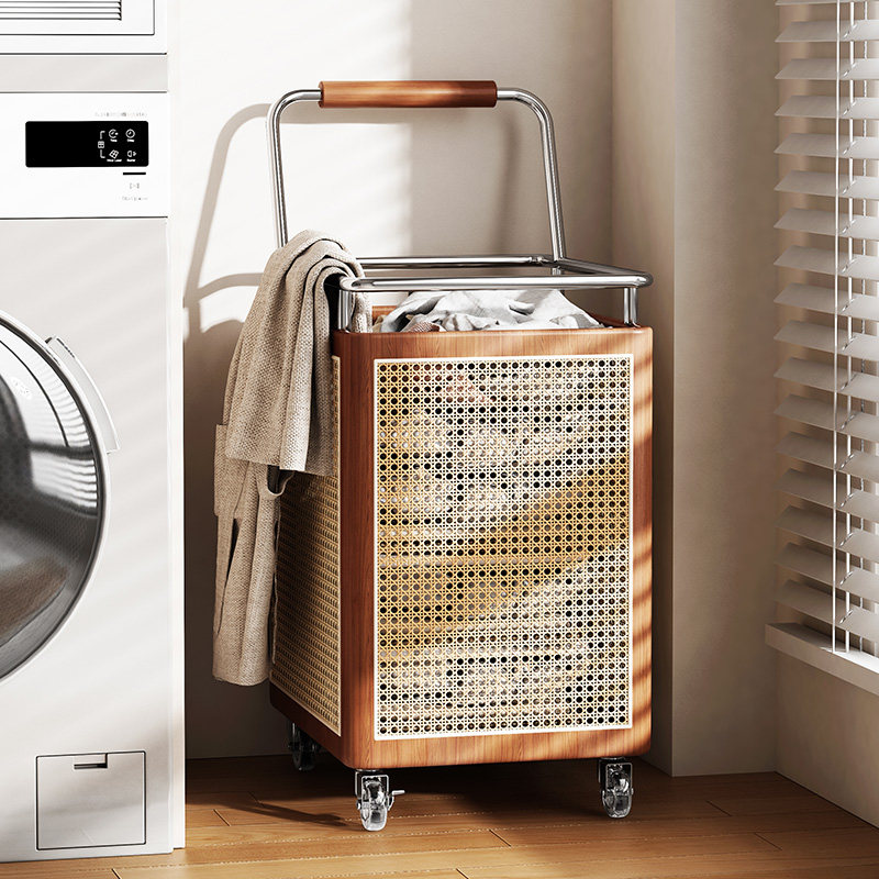 Woven Rattan Laundry Hamper, L - Home Decor Hampers ulasan dan harga