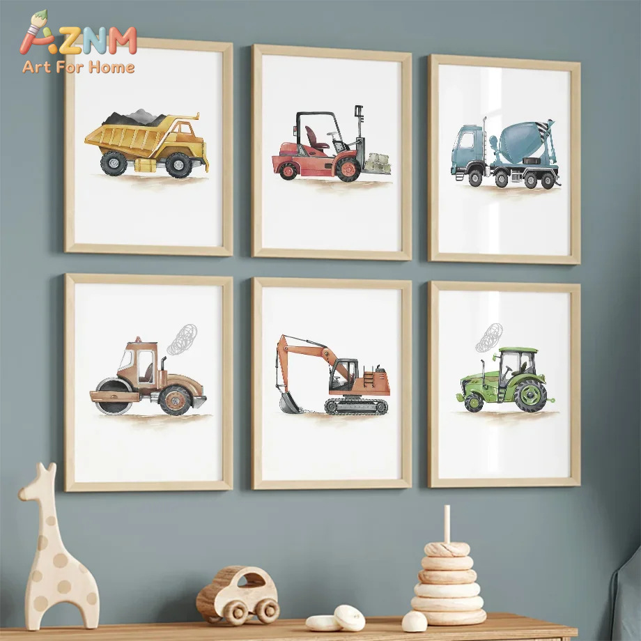 6pcs Nordic Modern cartoon car - Home Decor Japandi ulasan dan harga