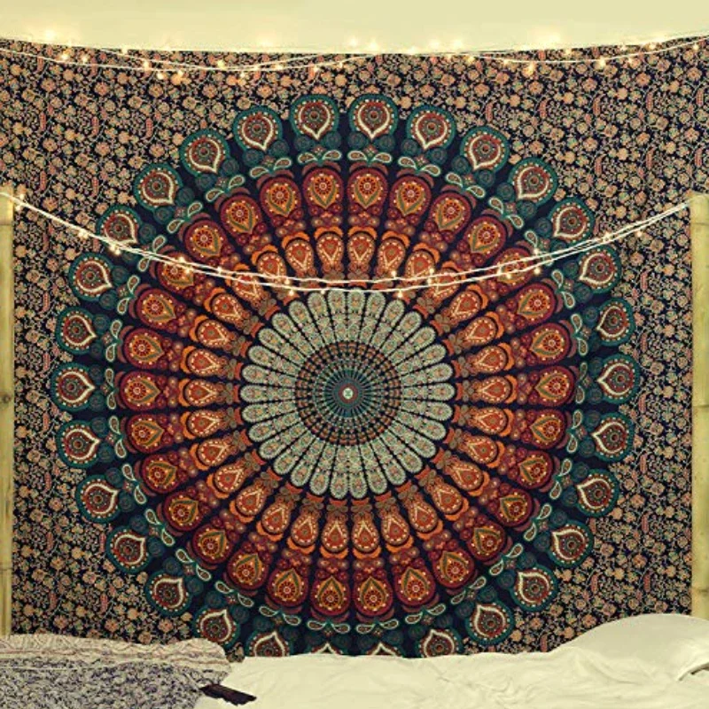 Hippie Mandala Tapestrys India - Aesthetic Tapestry ulasan dan harga