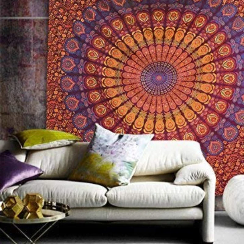 Hippie Mandala Tapestrys India - Aesthetic Tapestry ulasan dan harga