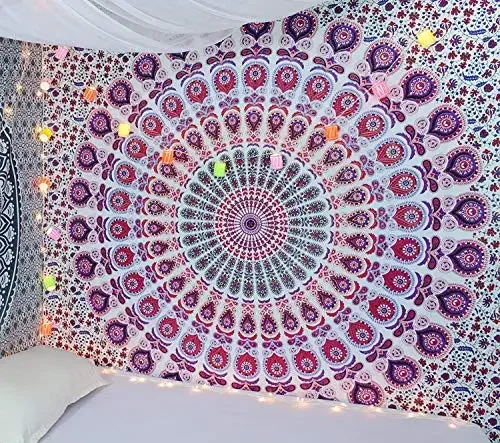 Hippie Mandala Tapestrys India - Aesthetic Tapestry ulasan dan harga