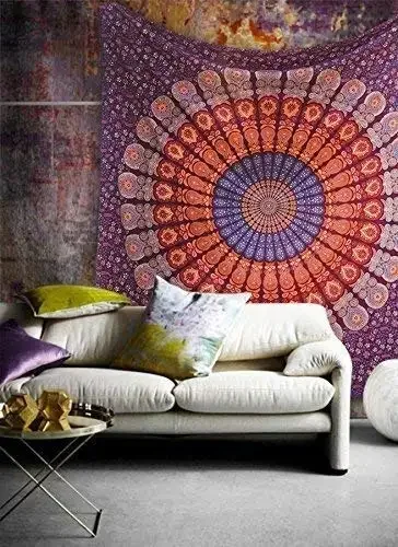 Hippie Mandala Tapestrys India - Aesthetic Tapestry ulasan dan harga