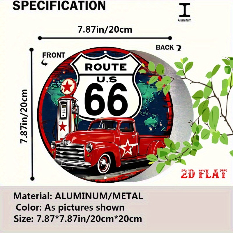 1PC Classic Car Round Aluminum - Home Decor Theme ulasan dan harga
