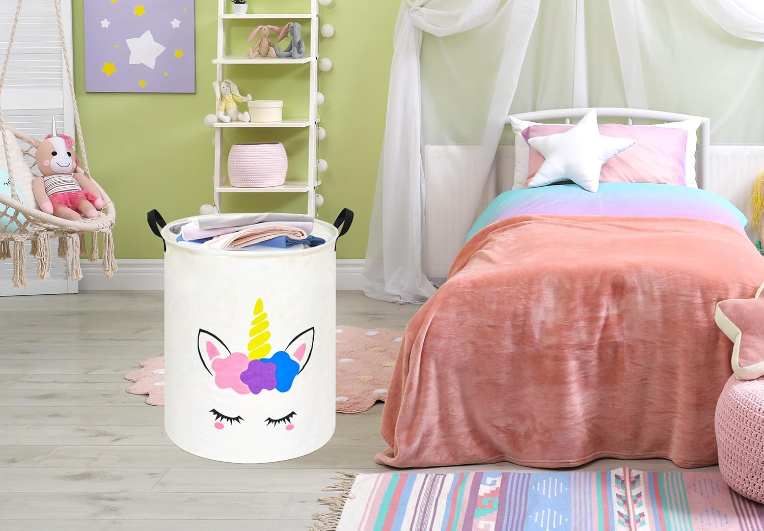 Unicorn Round Laundry Basket S - Home Decor Hampers ulasan dan harga