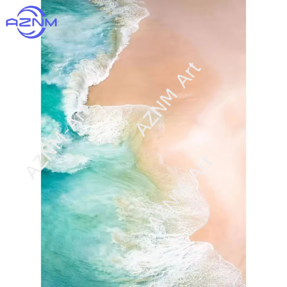 1PC ，Pink Beach Ocean Artwork  - Home Decor Japandi ulasan dan harga
