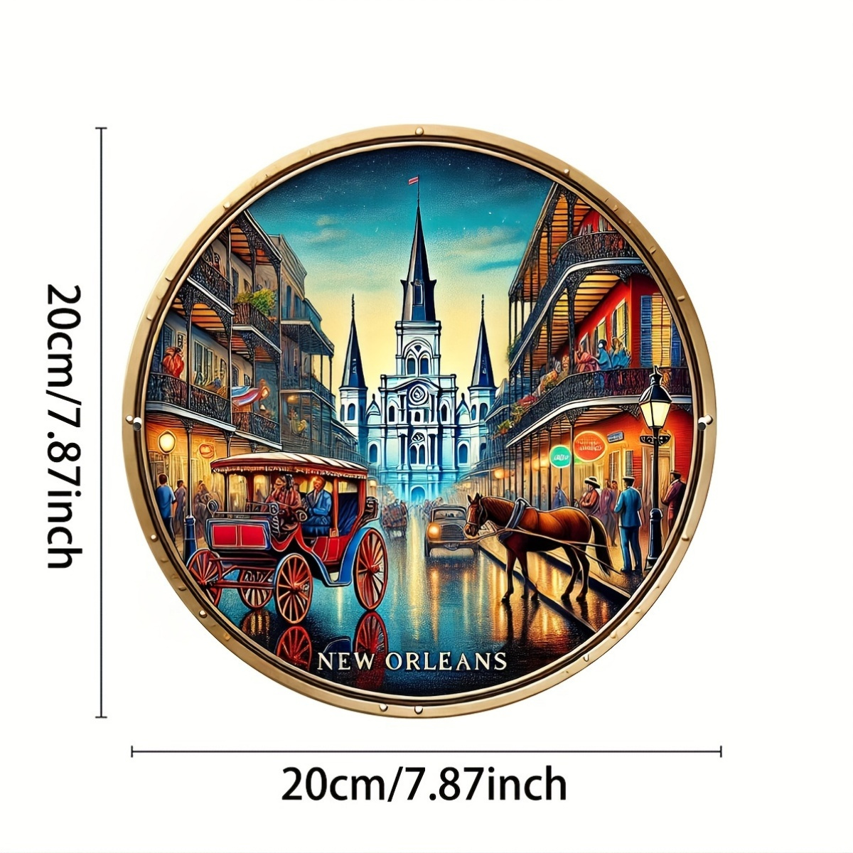 2D Metal Sign New Orleans Vint - Home Decor New Orleans ulasan dan harga