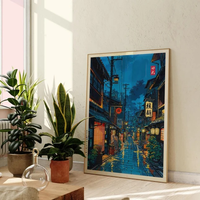 Japanese Tokyo Teahouse Cartoo - Home Decor Japandi ulasan dan harga