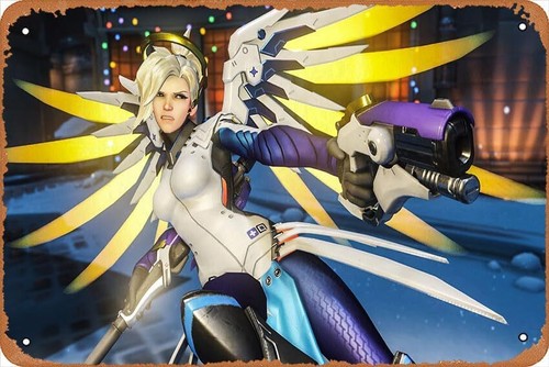 Overwatch, Mercy Game Poster H - Home Decor Game ulasan dan harga