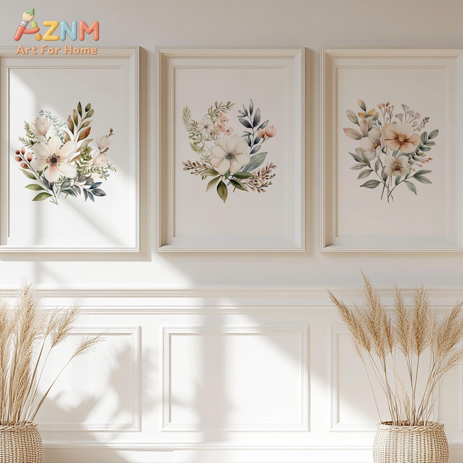 Set of 3 Wildflowers |Vintage  - Home Decor Kit ulasan dan harga