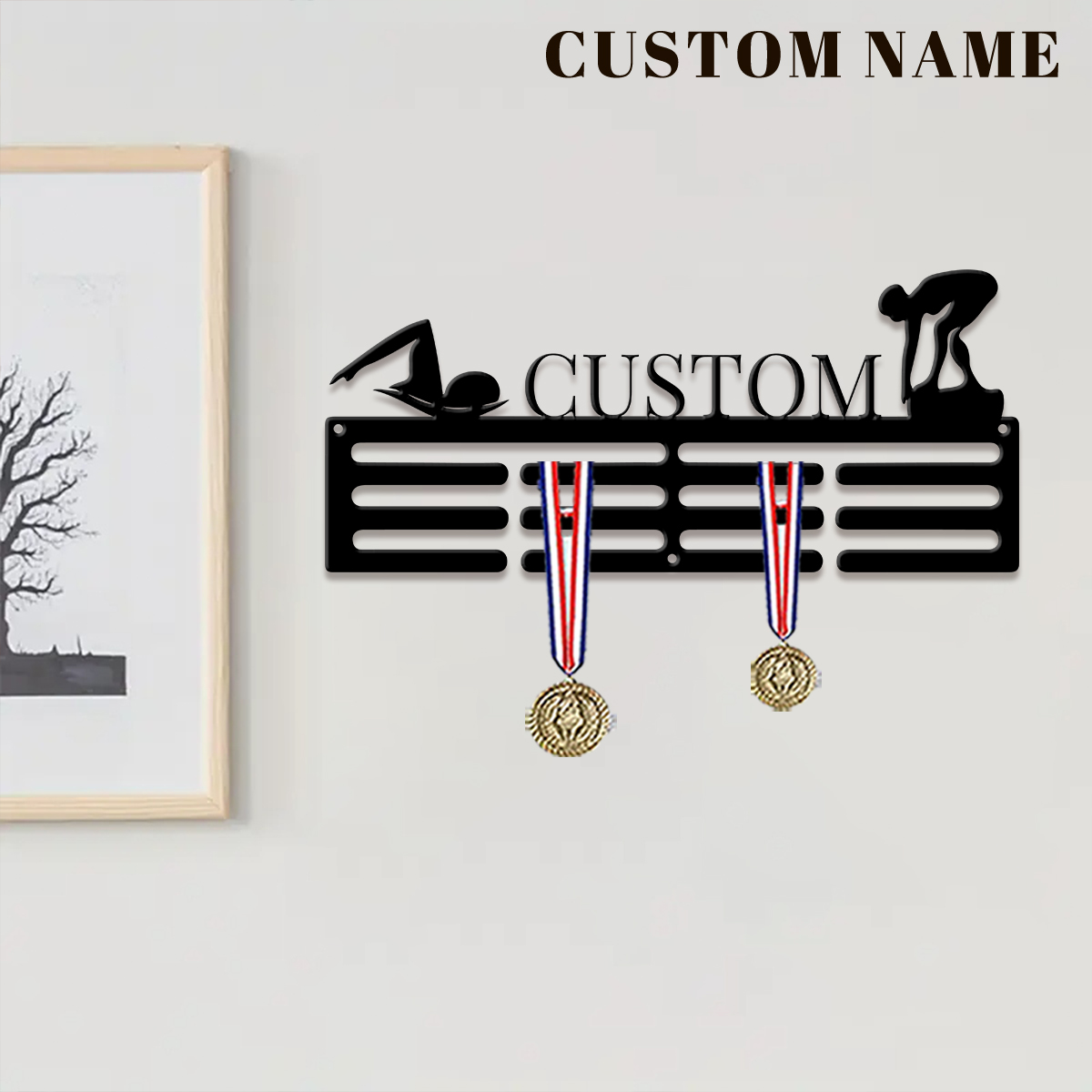 1pc Custom Swimming Metal Meda - Home Decor Product ulasan dan harga